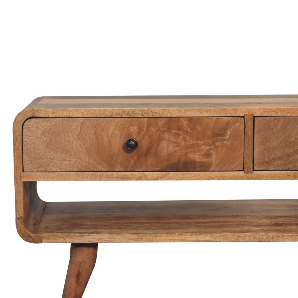 Reverse Curve Oak-ish Media Unit - Image 5