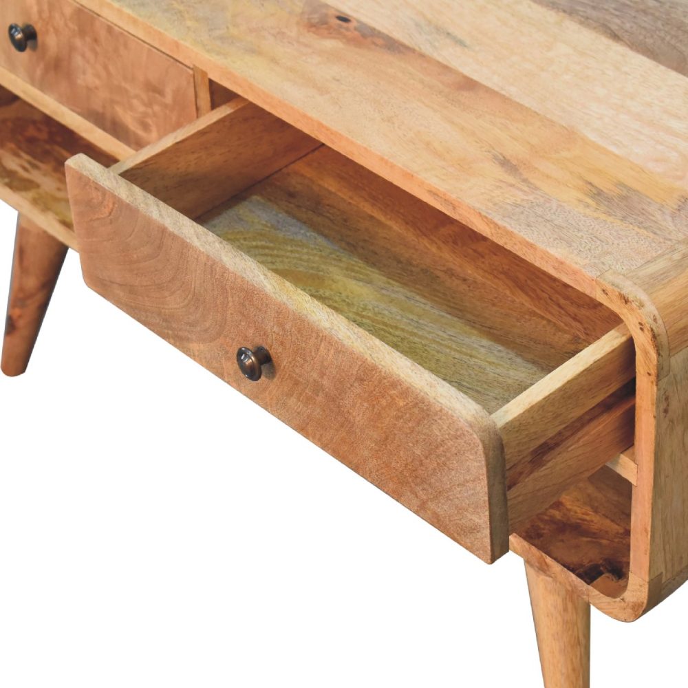 Reverse Curve Oak-ish Media Unit - Image 7
