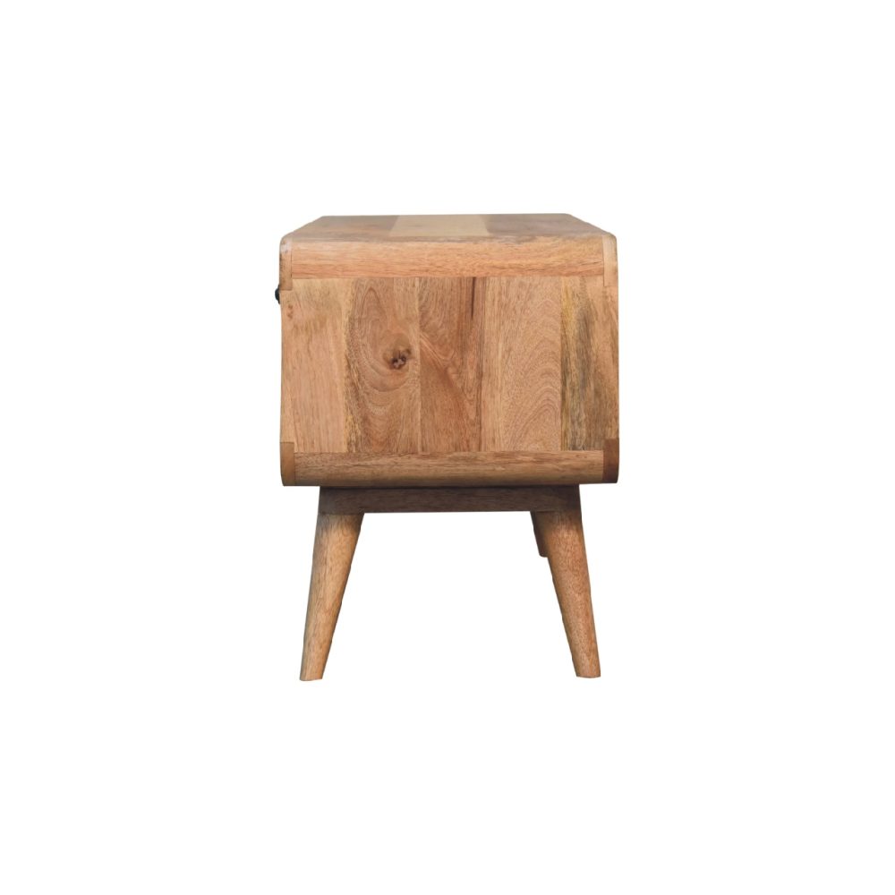 Reverse Curve Oak-ish Media Unit - Image 9