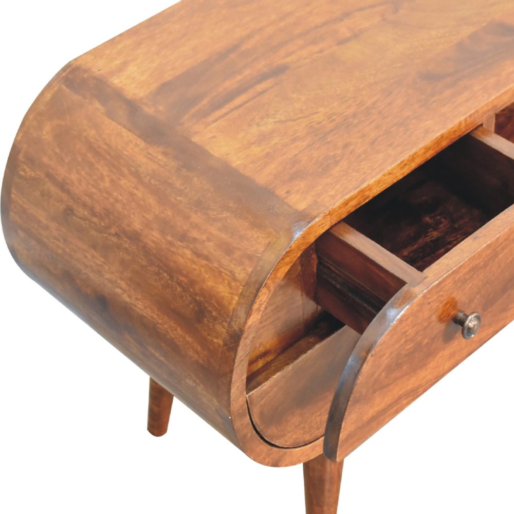 Chestnut Circular Media Unit - Image 6