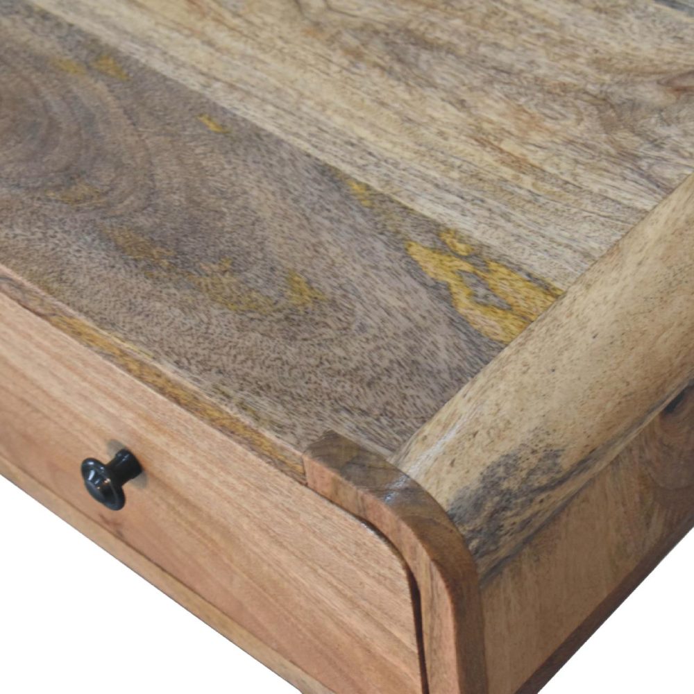 Curved Oak-ish Writing Desk - Image 5