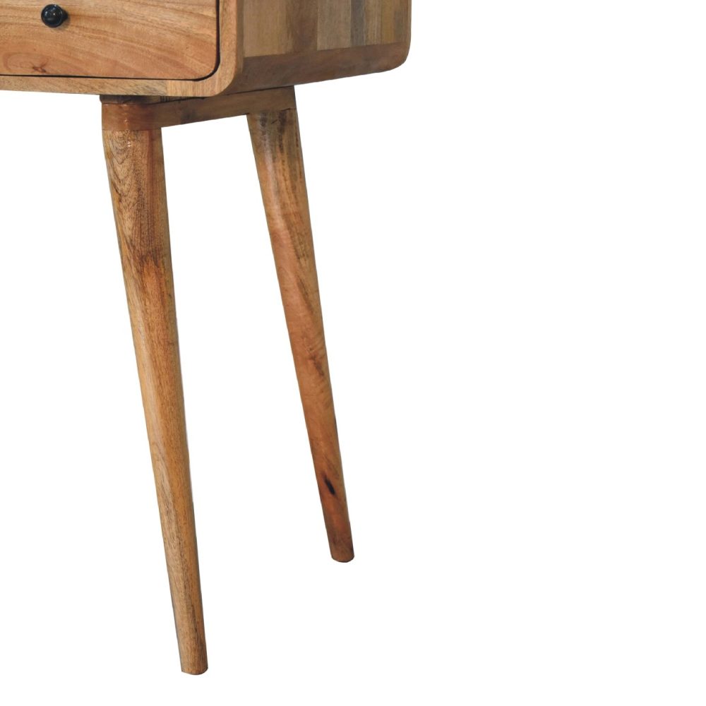 Curved Oak-ish Writing Desk - Image 7