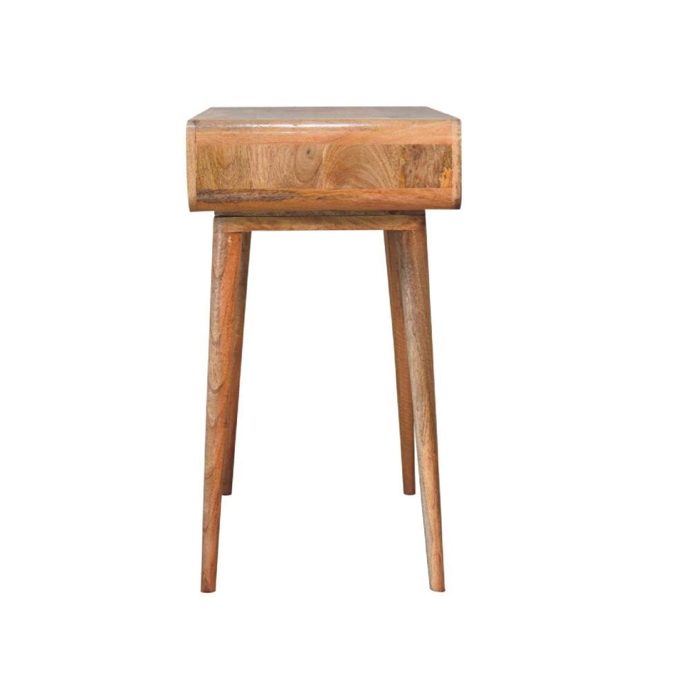 Curved Oak-ish Writing Desk - Image 8
