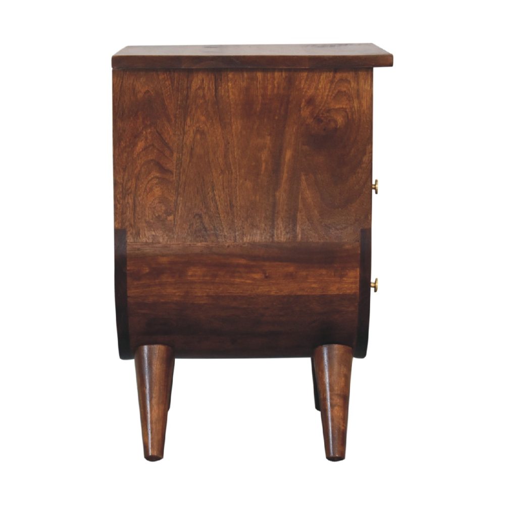 Split Chestnut Nightsand - Image 8
