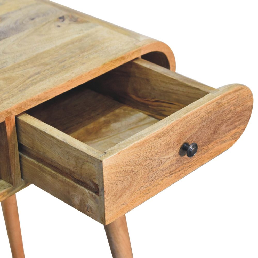 Curved Chestnut Writing Desk - Image 6