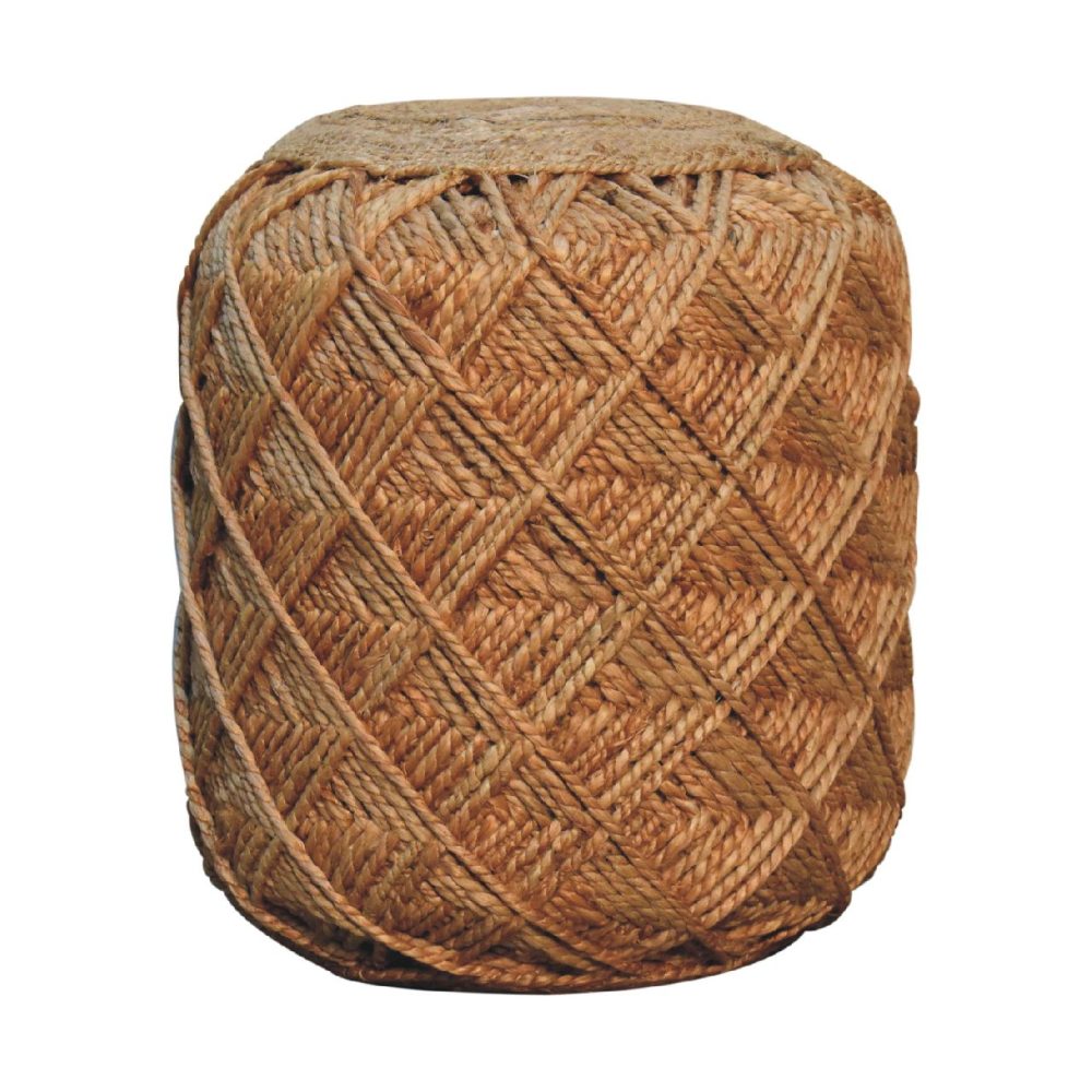 Jute Fibre Footstool - Large - Image 2