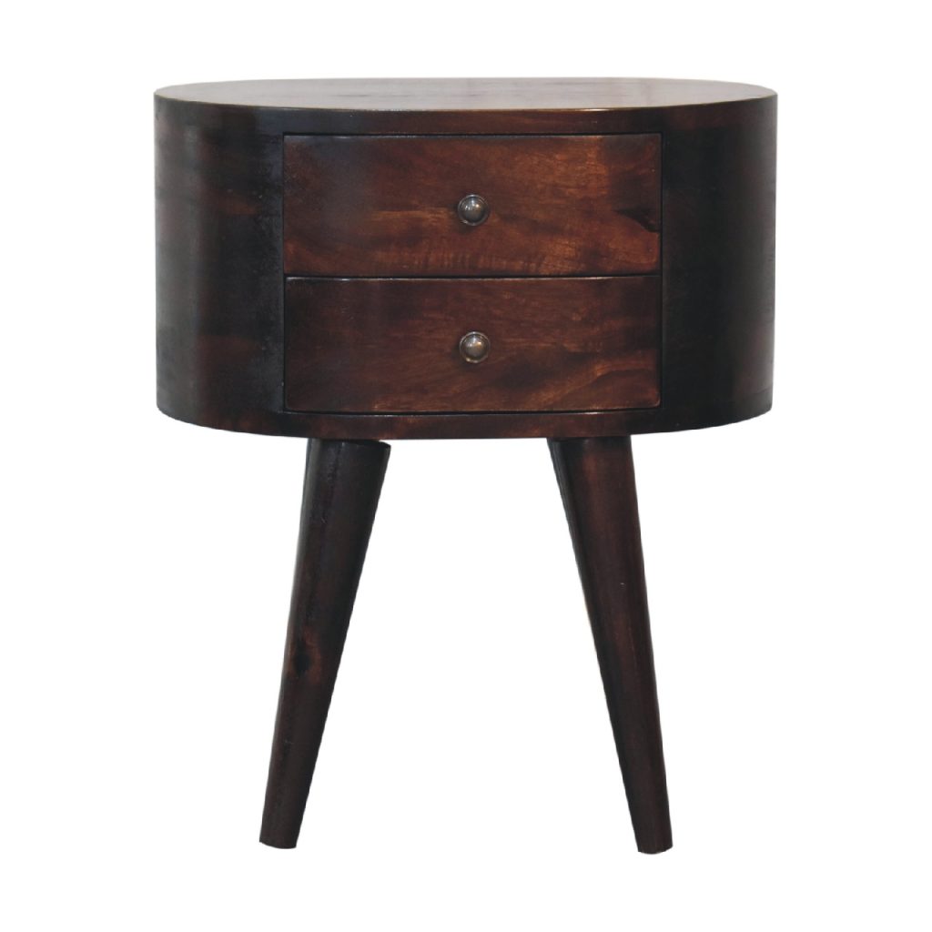 Canada Light Walnut Rounded Nightsand Table Suppliers