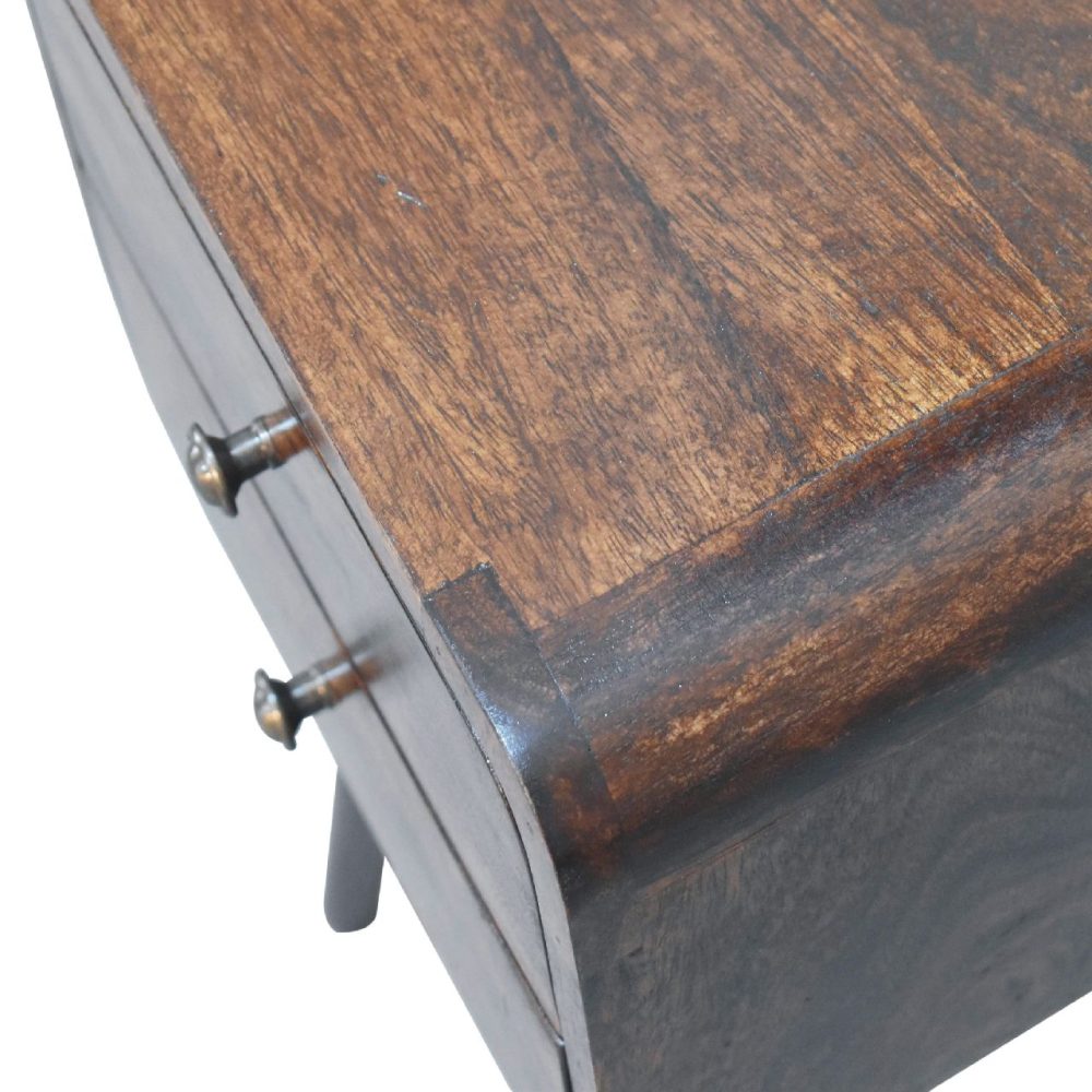 Mini Light Walnut Curved Nightsand - Image 6
