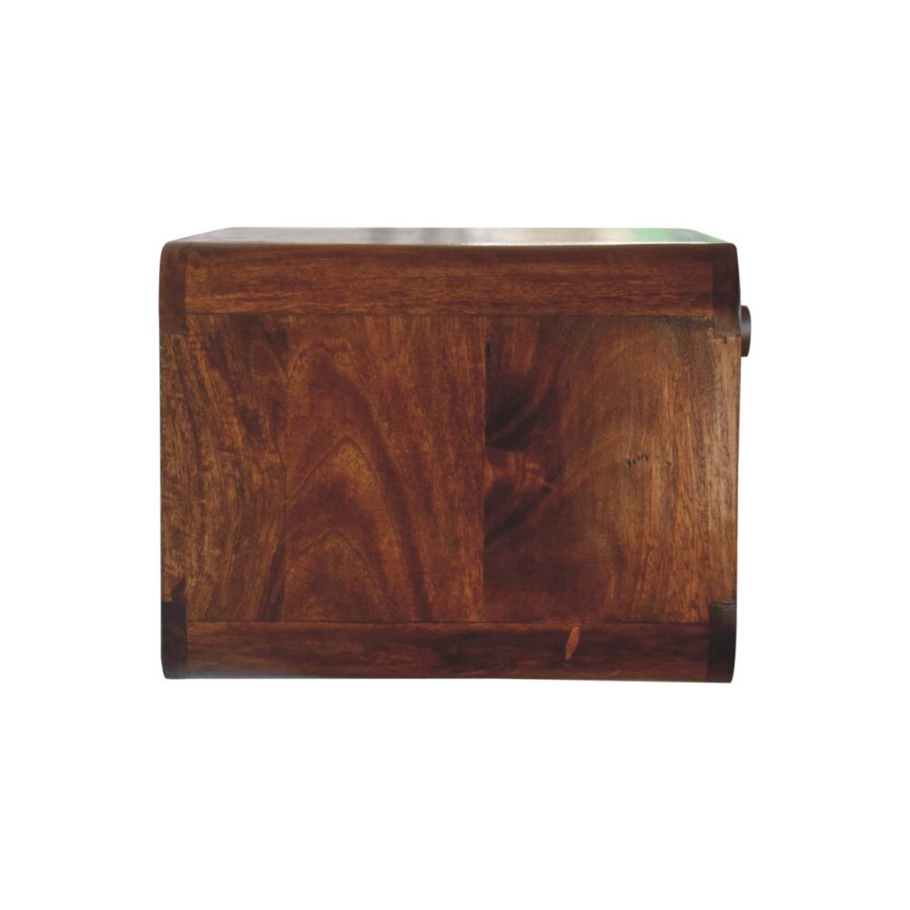 Wooden bread box with smooth finish