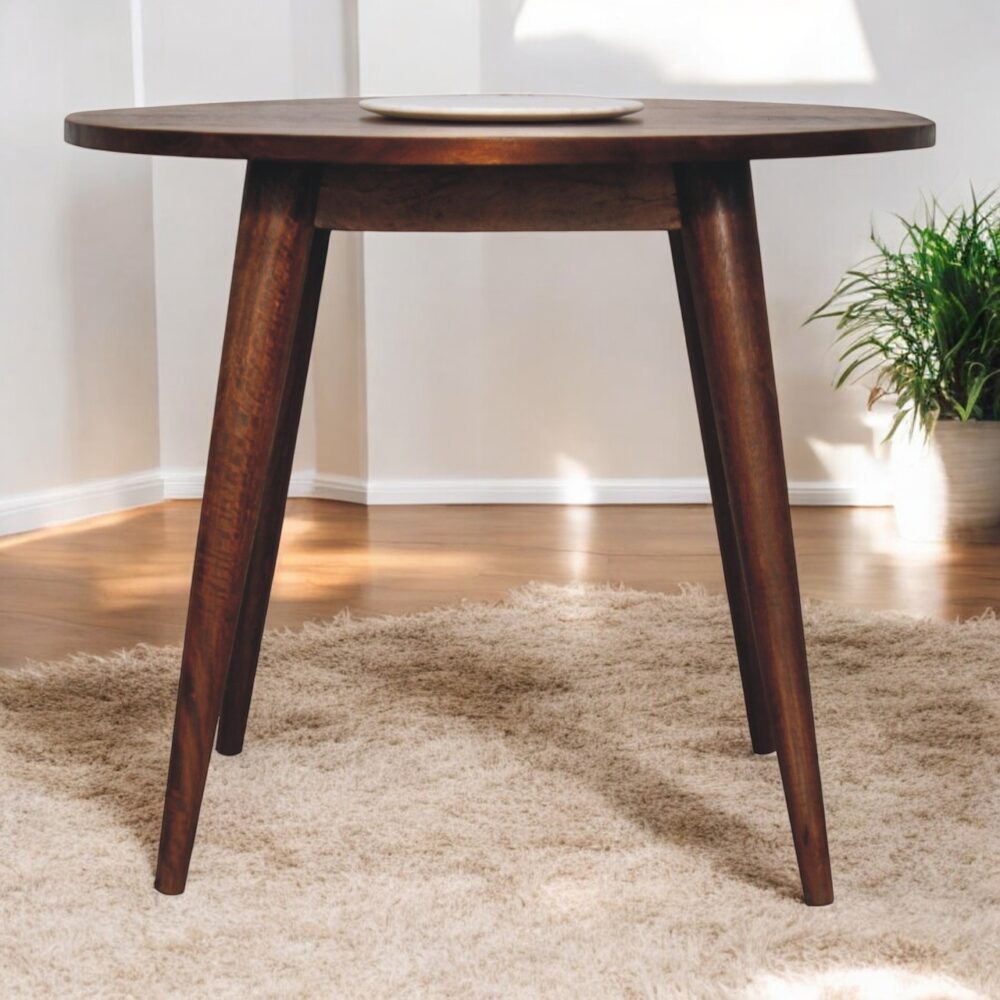 Chestnut Round Nordic End Table - Image 9