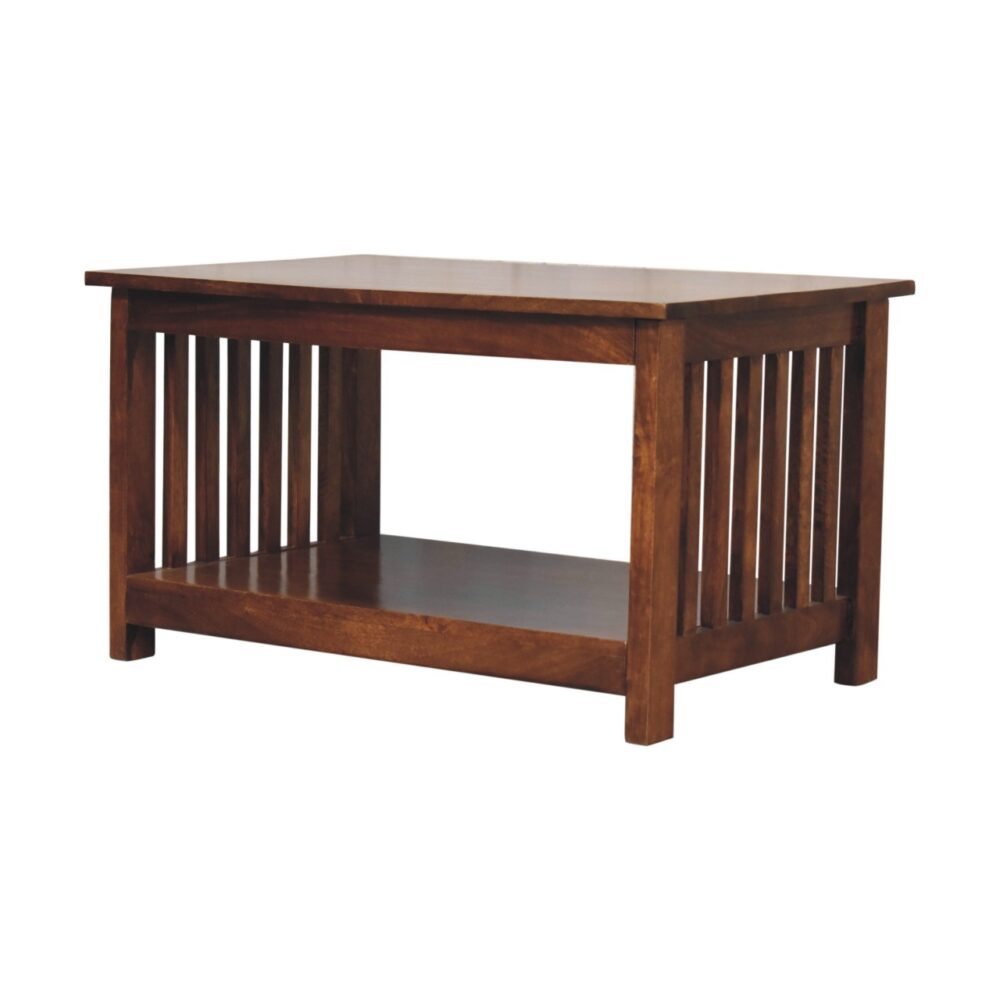 Slatted Chestnut Coffee Table - Image 3