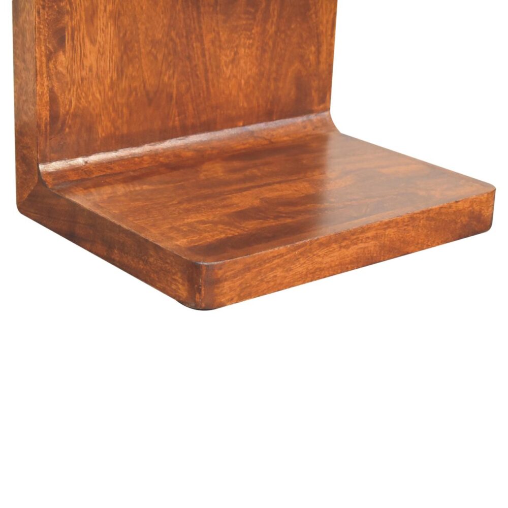 Chestnut T-Bar Rounded Bedside - Image 8