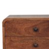 Curved Honey Caramel Bedside - Image 7