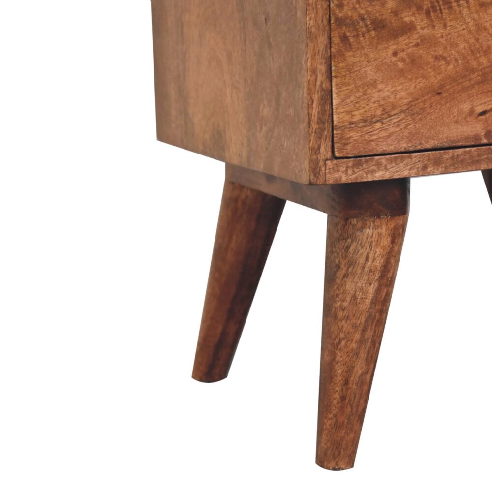Honey Caramel Nordic Style 4 Drawer Multi Bedside - Image 8