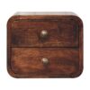 Mini Curved California Walnut Wall Mounted Bedside