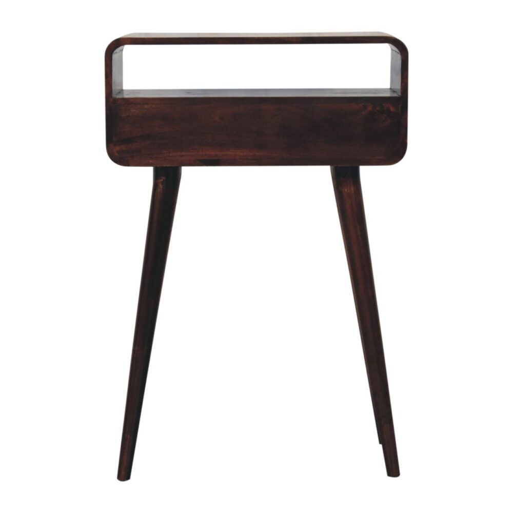 Mini California Walnut Curved Console Table - Image 9