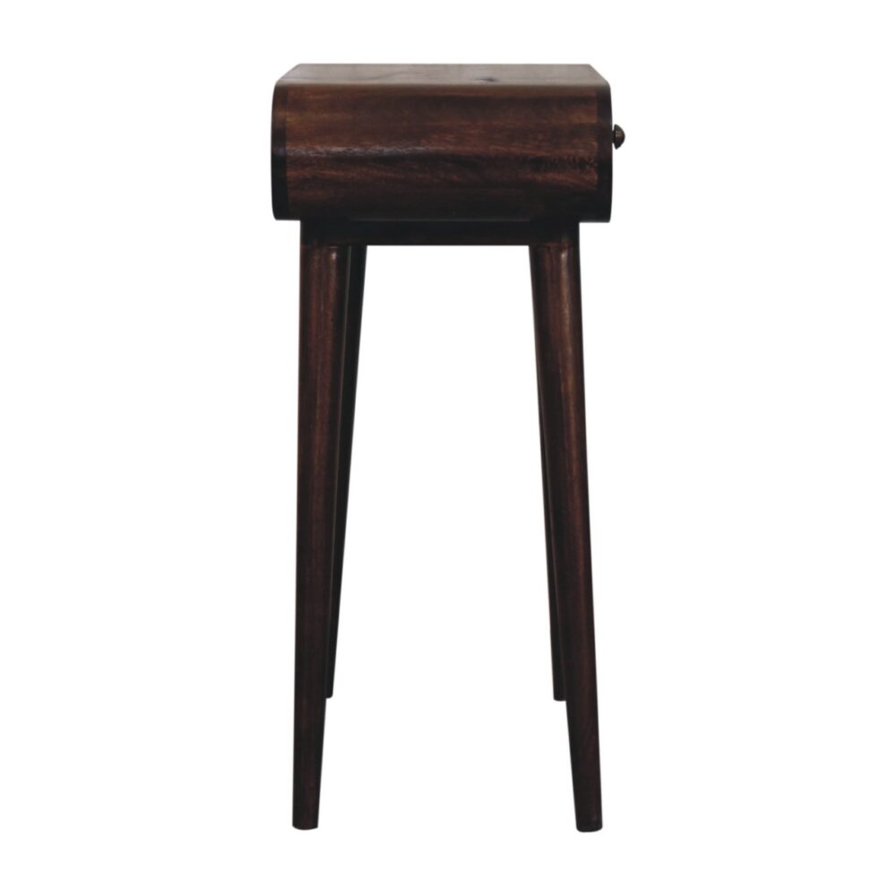 Mini California Walnut Dressing Table with Foldable Mirror - Image 9