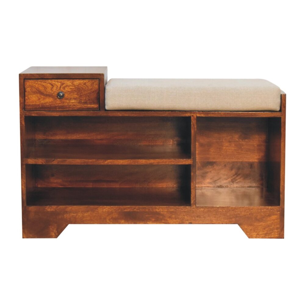 Retreat Chestnut Shoe Bench - Image 2