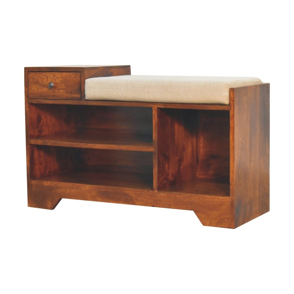 Retreat Chestnut Shoe Bench - Image 3