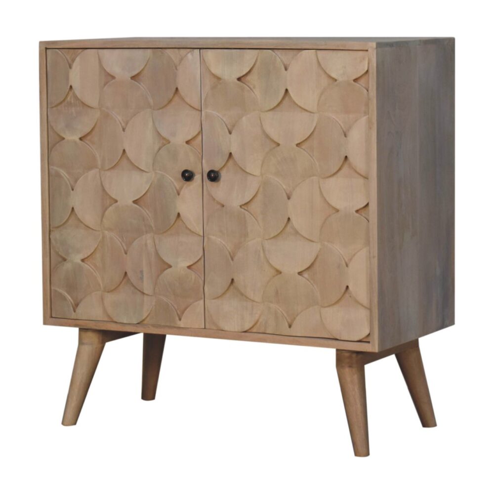 Hourglass Carved Marble Cabinet - Image 3