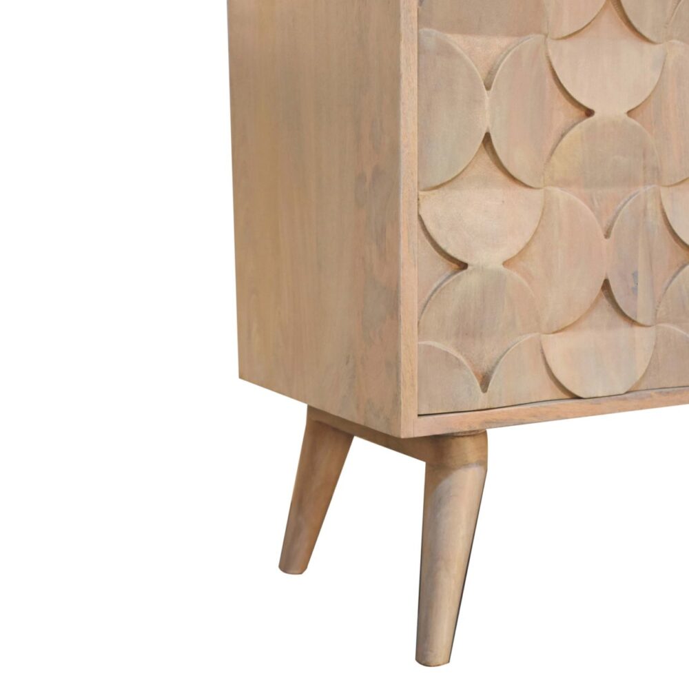 Hourglass Carved Marble Cabinet - Image 9
