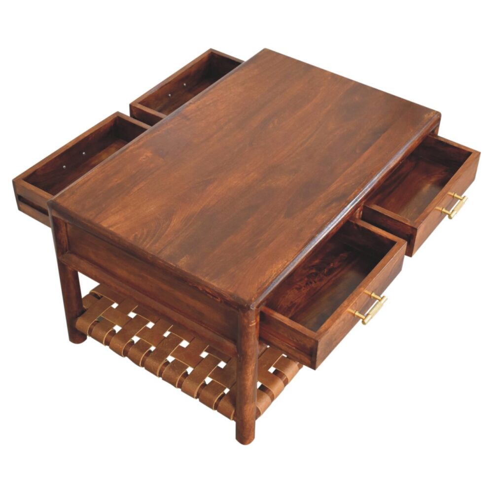 Regency Woven Console Table with 2 drawers - Image 5