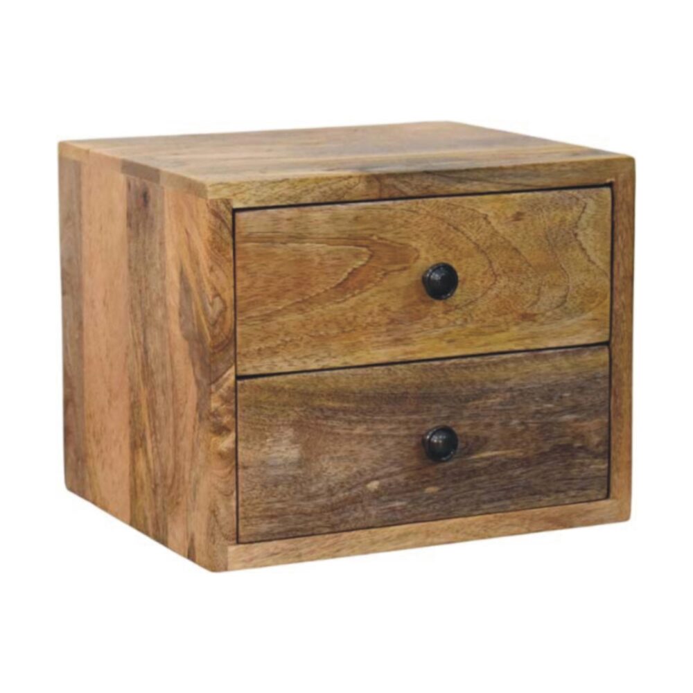 Solis 2-Drawer Oak-ish Wall Mounted Nightstand - Image 2