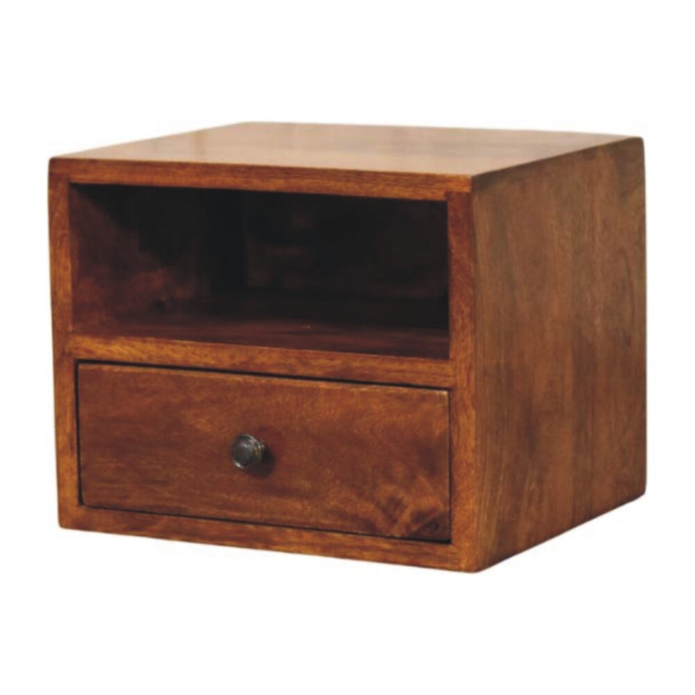 Solis 1-Drawer Chestnut Wall Mounted Nightstand - Image 2