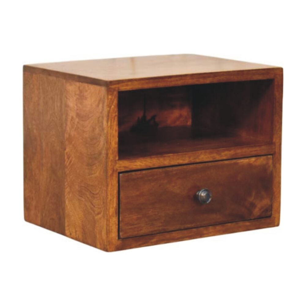 Solis 1-Drawer Chestnut Wall Mounted Nightstand - Image 3