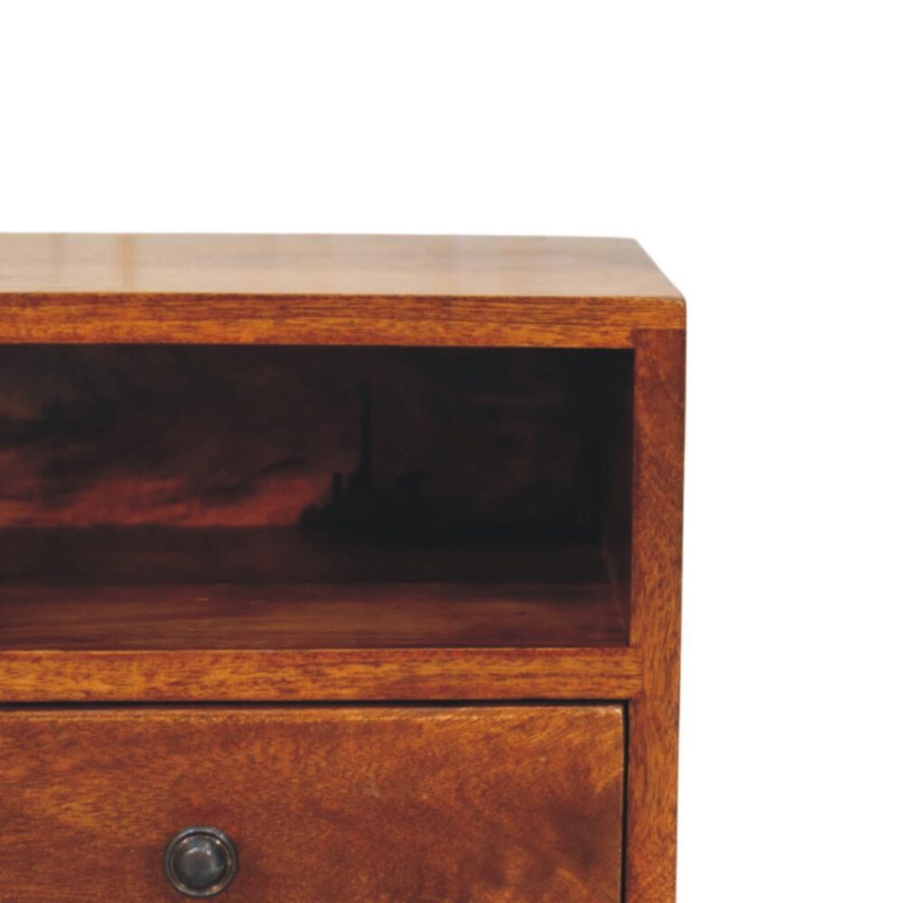 Solis 1-Drawer Chestnut Wall Mounted Nightstand - Image 4