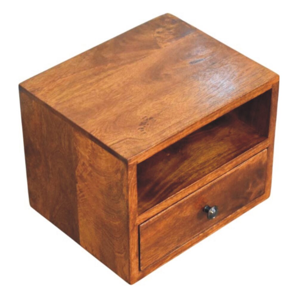 Solis 1-Drawer Chestnut Wall Mounted Nightstand - Image 6