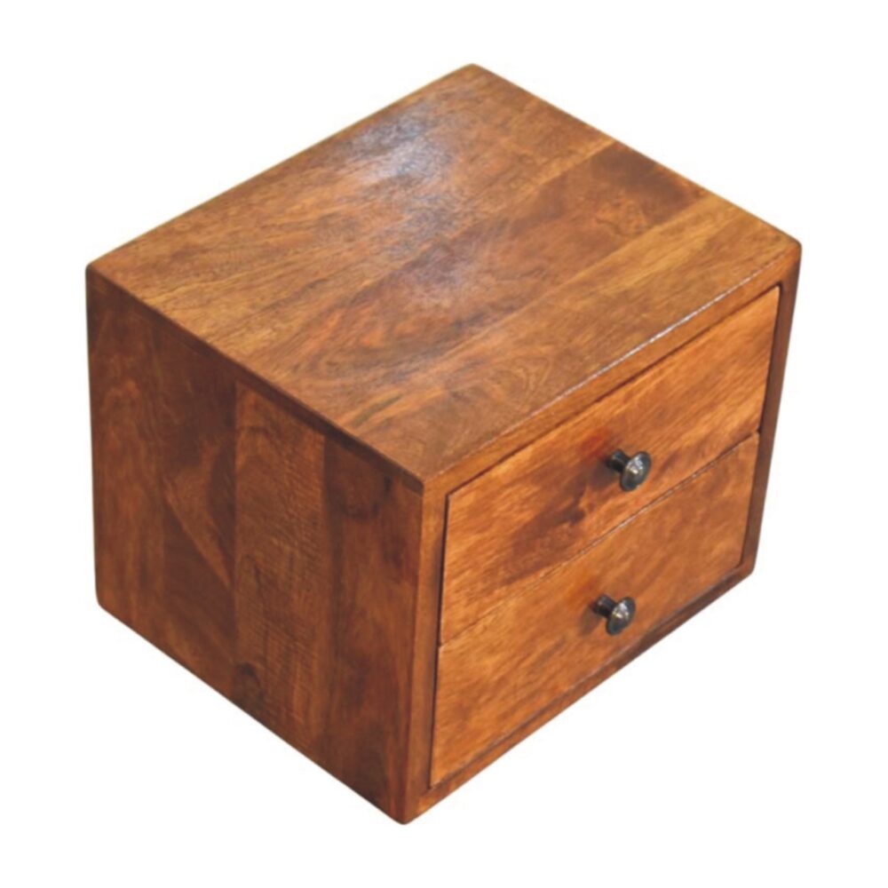Solis 2-Drawer Chestnut Wall Mounted Nightstand - Image 5
