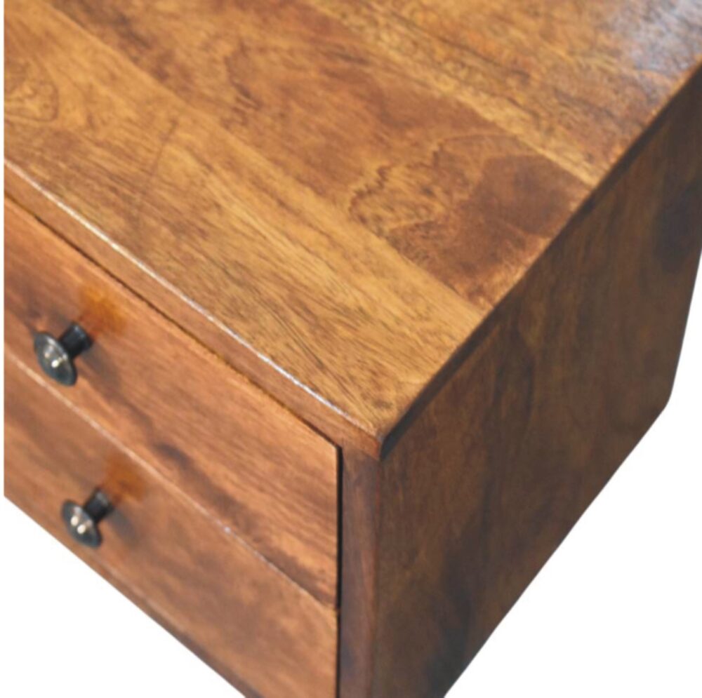 Solis 2-Drawer Chestnut Wall Mounted Nightstand - Image 7