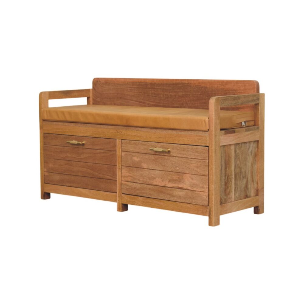 Oxford Oak-ish 2 Drawer Storage Bench - Image 2