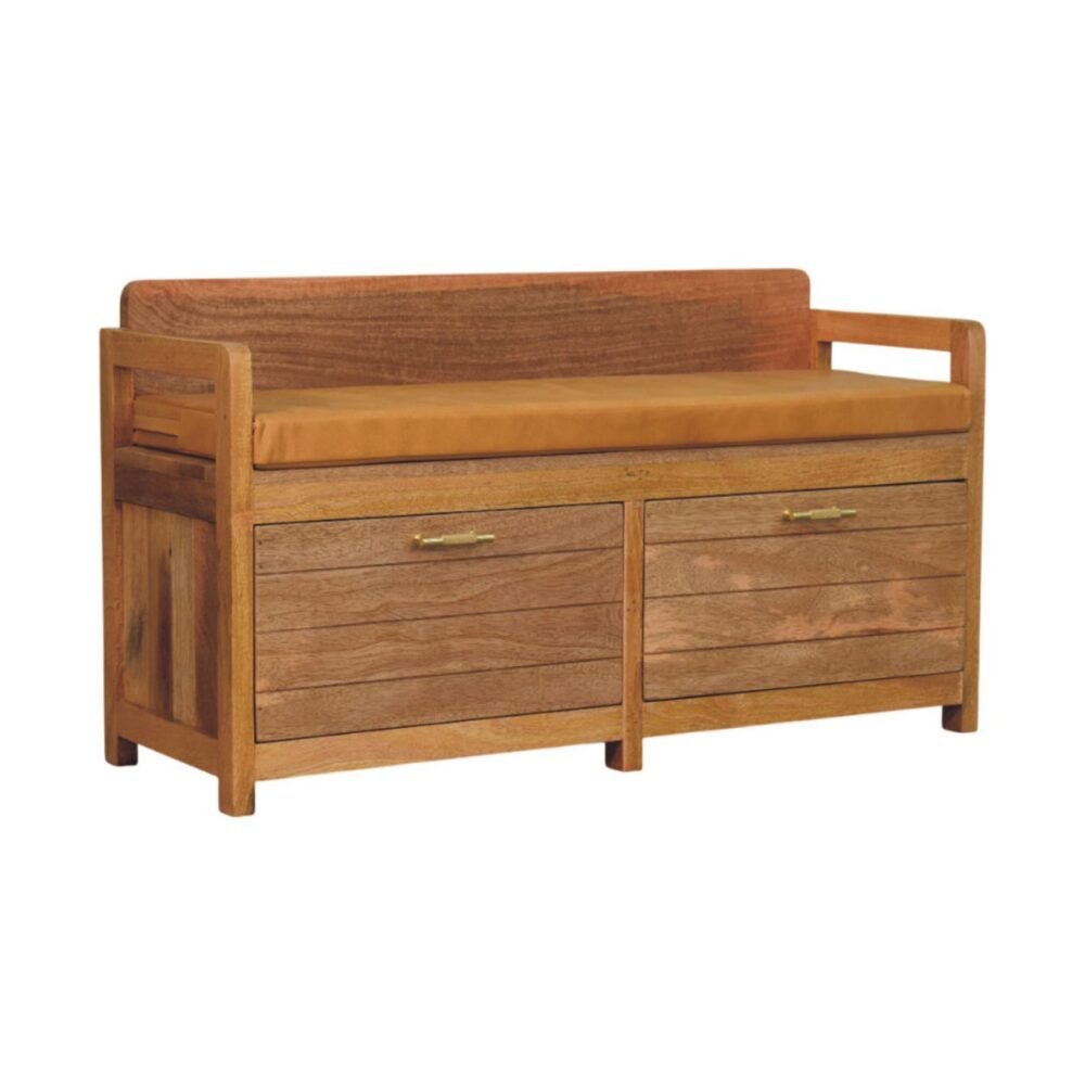 Oxford Oak-ish 2 Drawer Storage Bench - Image 3