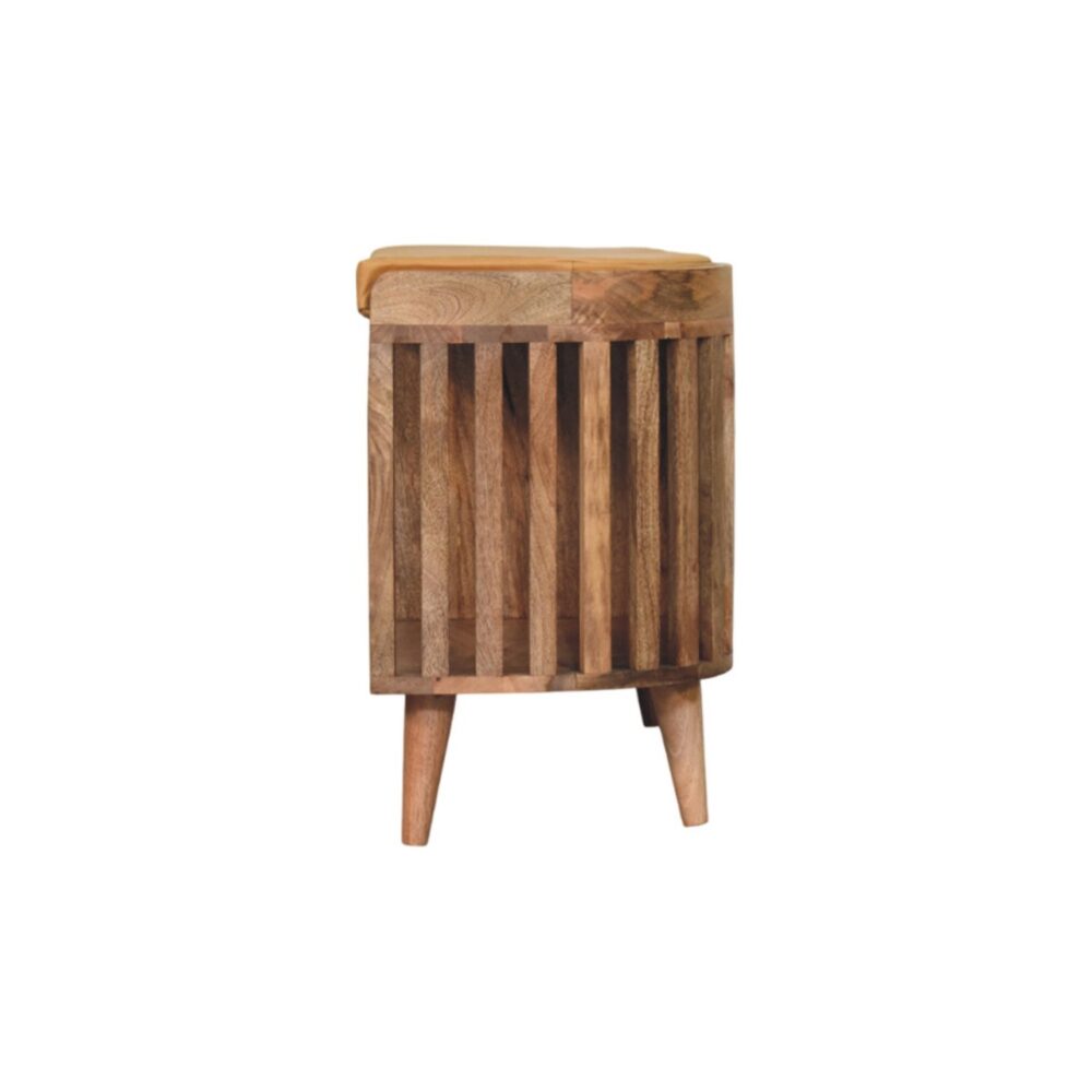 Slatted Oak-ish Bench with 3 slots - Image 6
