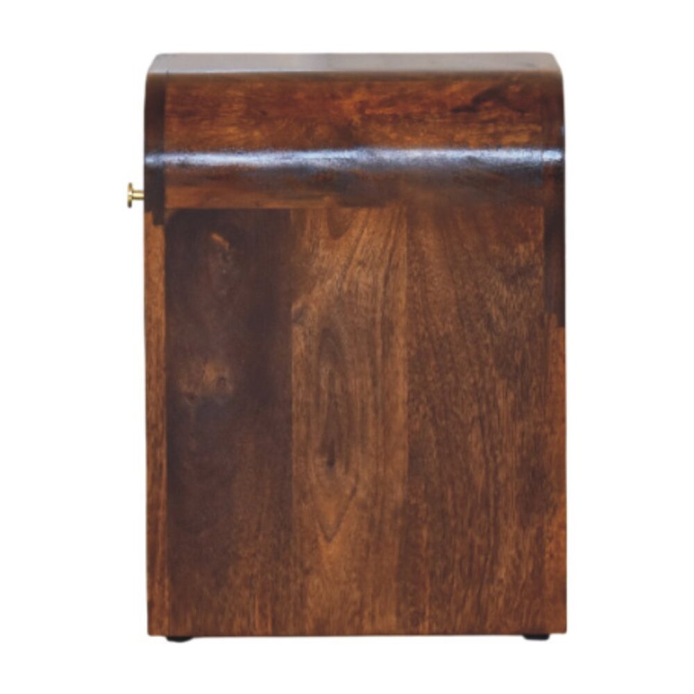 Mini Darcy Chestnut Nightstand with Curved Edges - Image 8