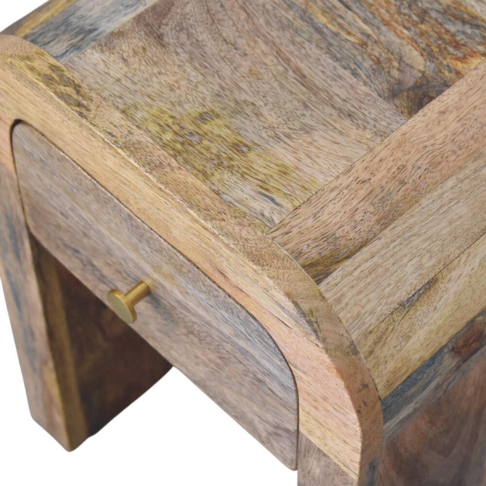 Mini Darcy Oak-ish Nightstand with Curved Edges - Image 5