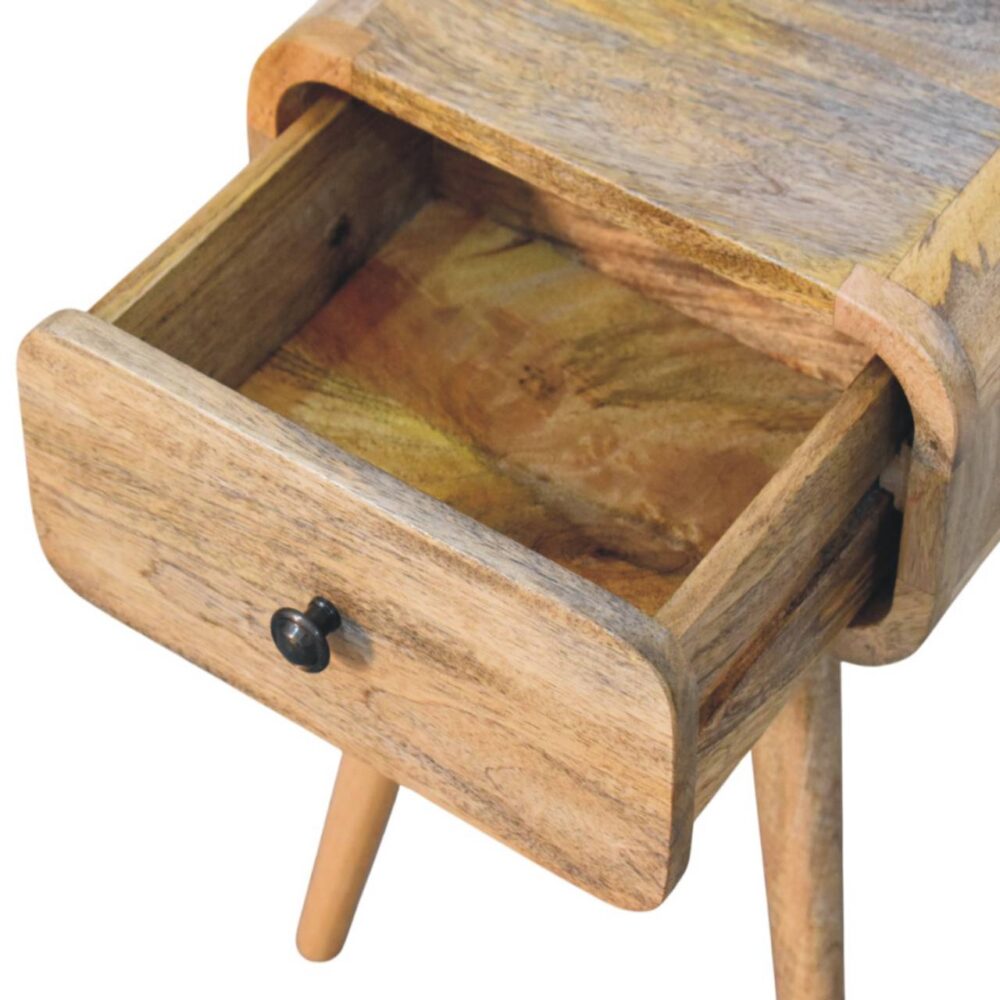 Avora Mini Oak-ish Nightstand with 1 drawer - Image 6