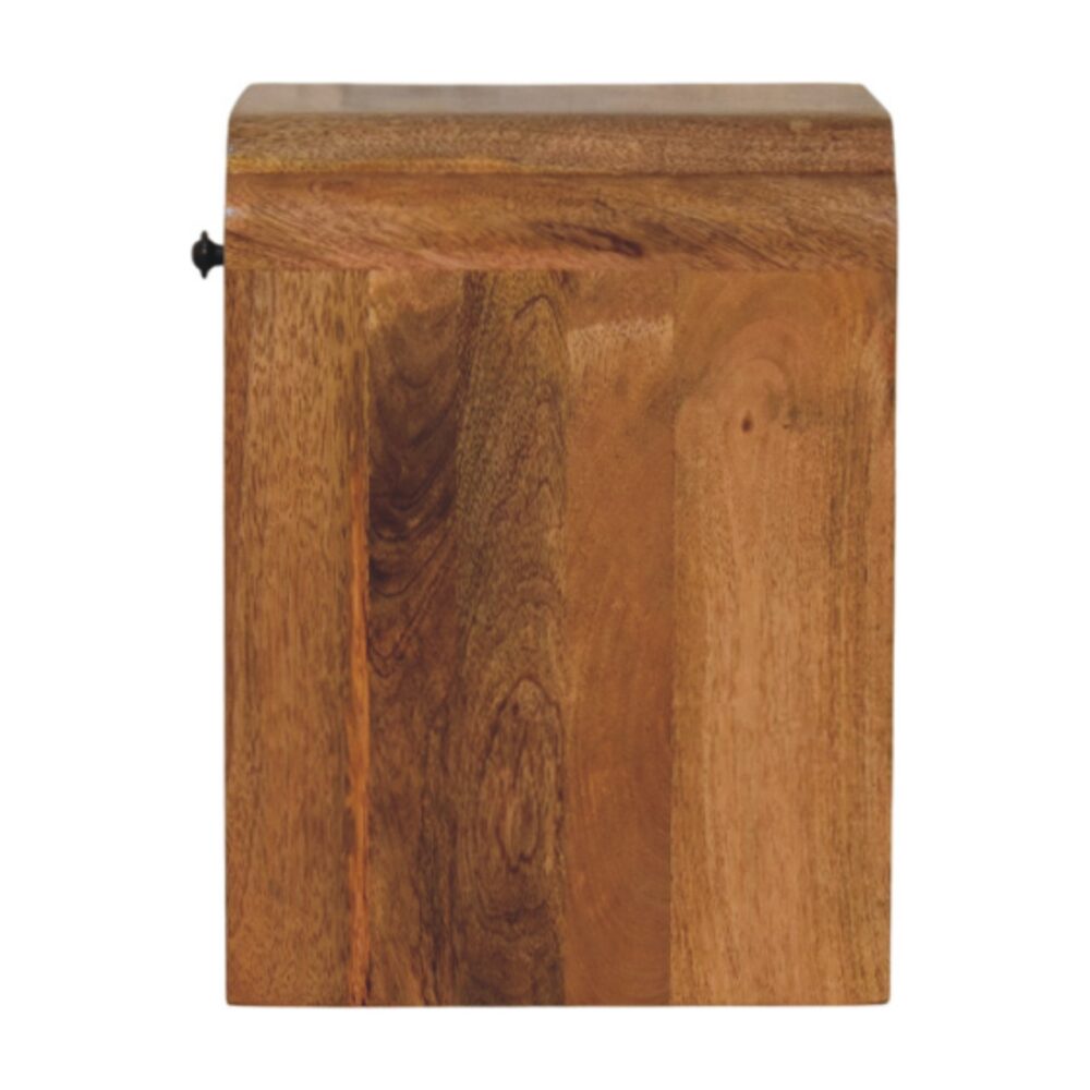 Newton Mini Oak-ish Nightstand with a drawer and open shelf - Image 8