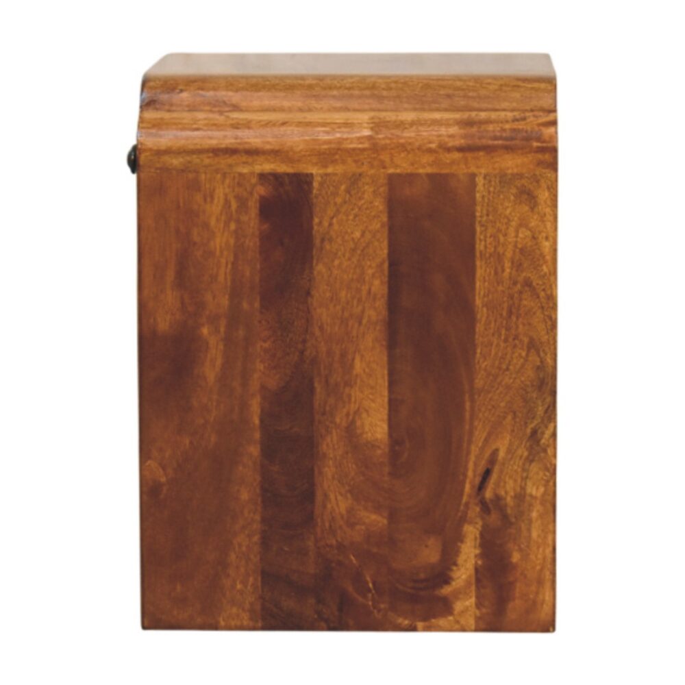 Newton Mini Chestnut Nightstand with a drawer and open shelf - Image 8