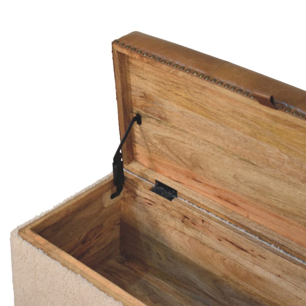 Boucle Lid- up Storage Ottoman - Image 7