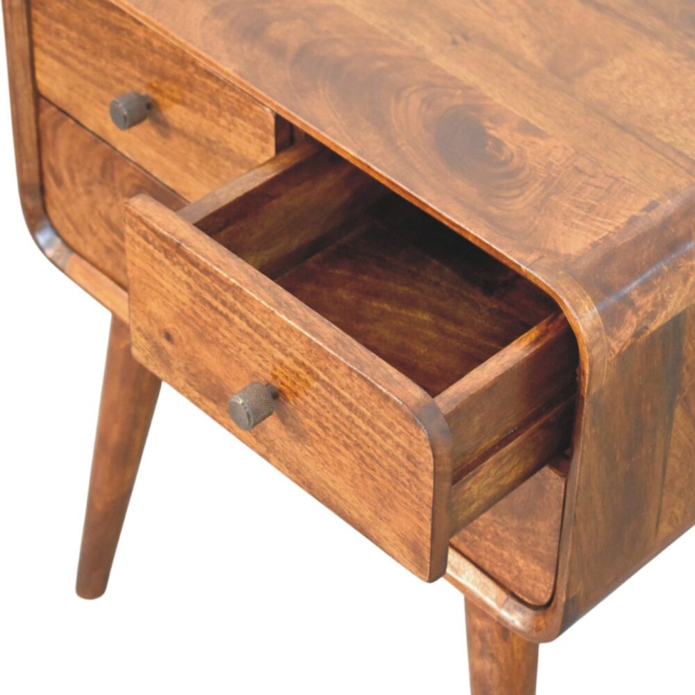 Avora 3-Drawer Chestnut Nightstand - Image 7