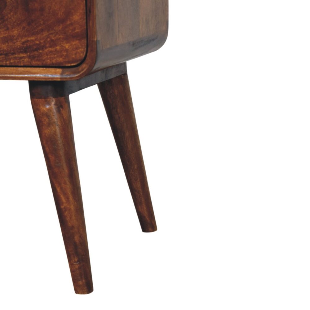 Avora 3-Drawer Chestnut Nightstand - Image 8