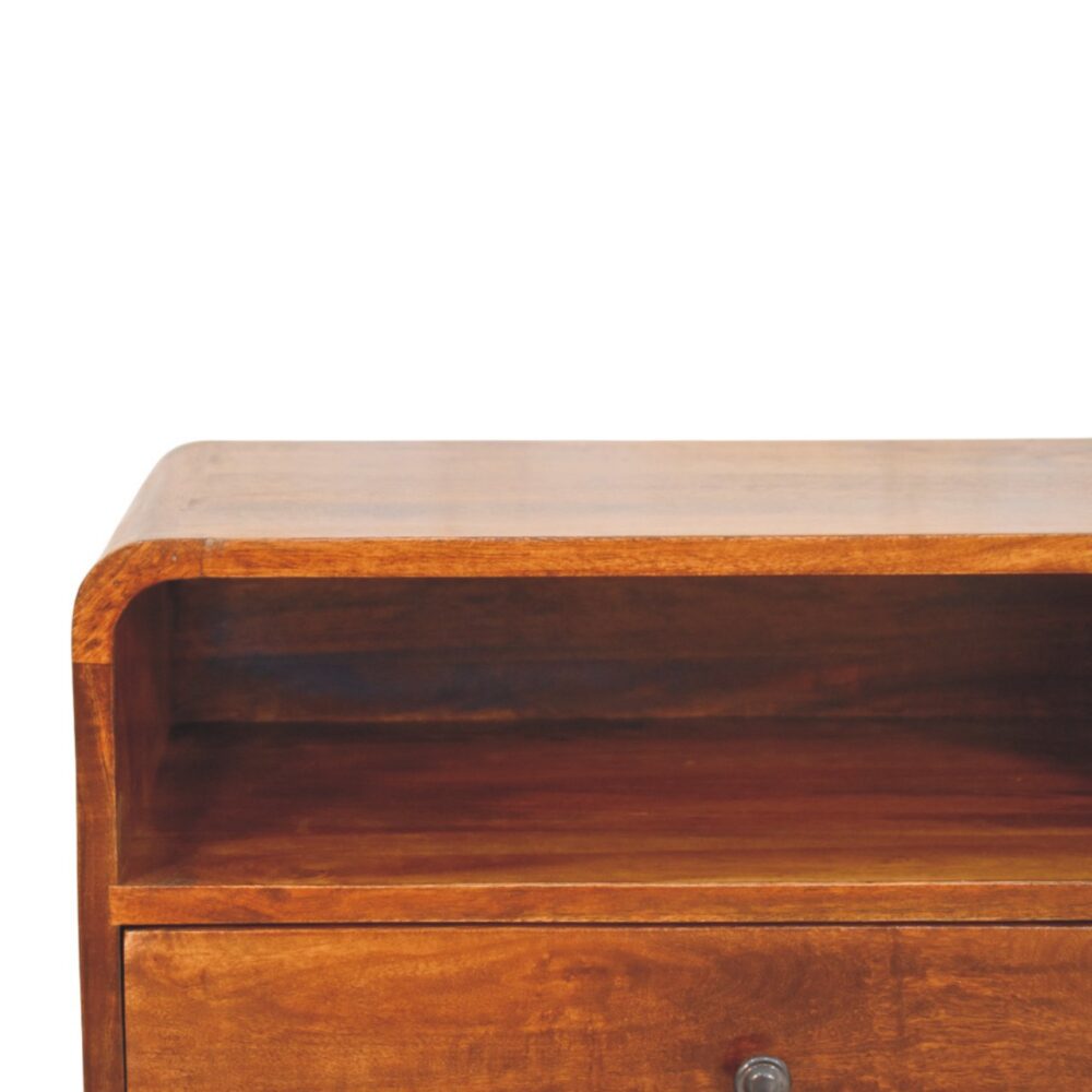 Avora Wall-Mounted Chestnut Nightstand - Image 4