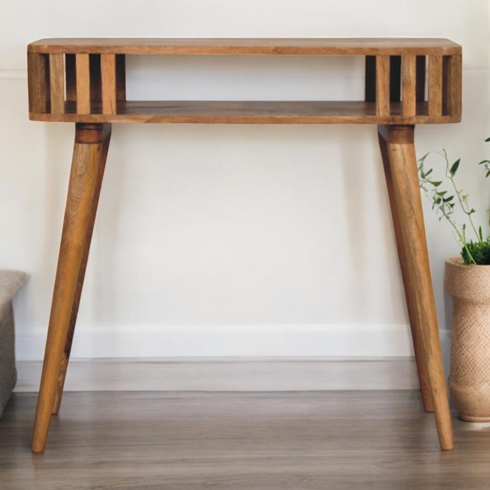 Slatted Oak-ish Console - Image 9