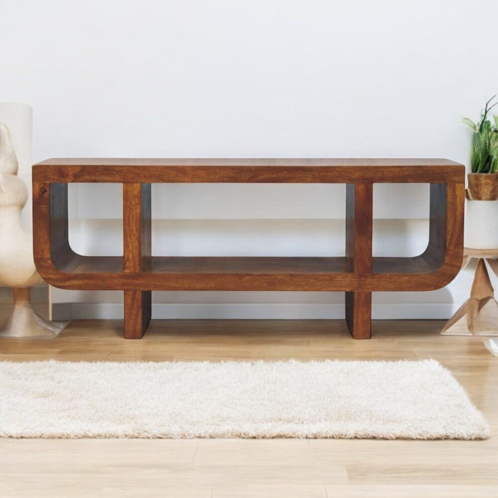 Orion Curved Chestnut Media Unit - Image 9
