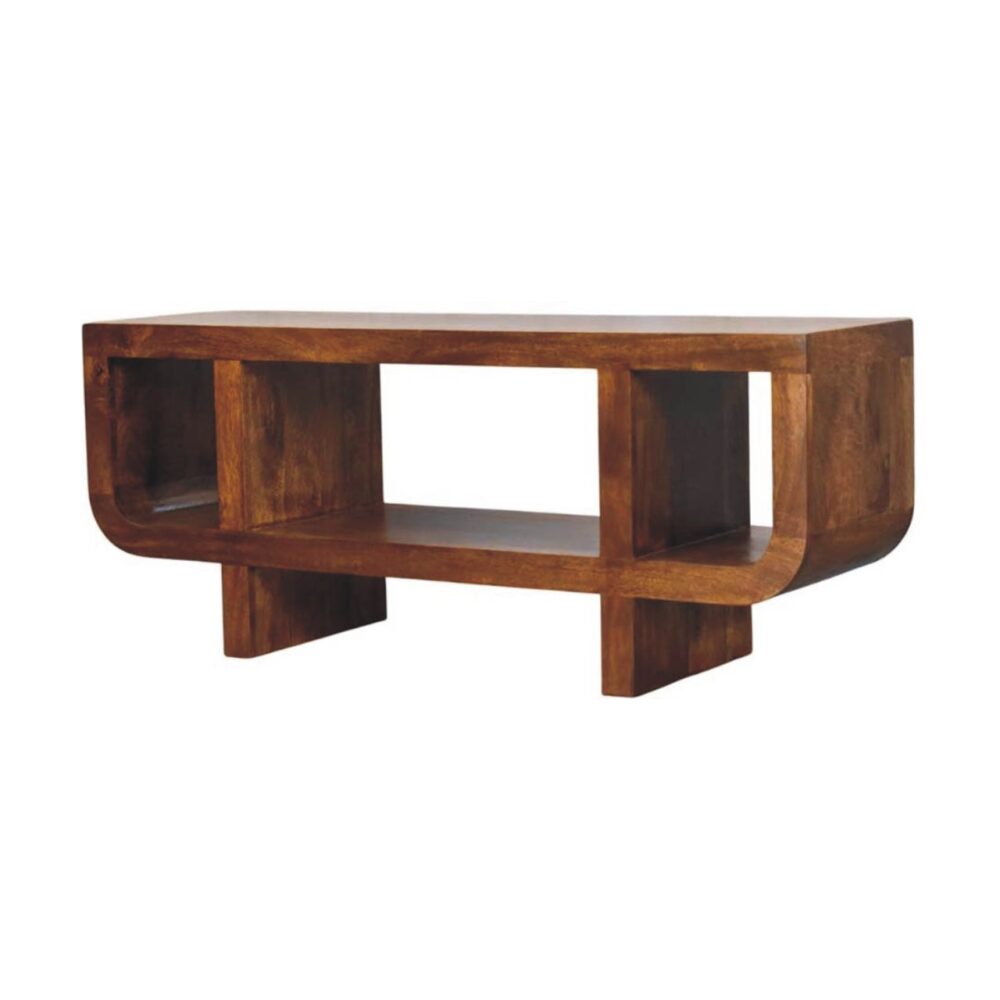 Orion Curved Chestnut Media Unit - Image 3