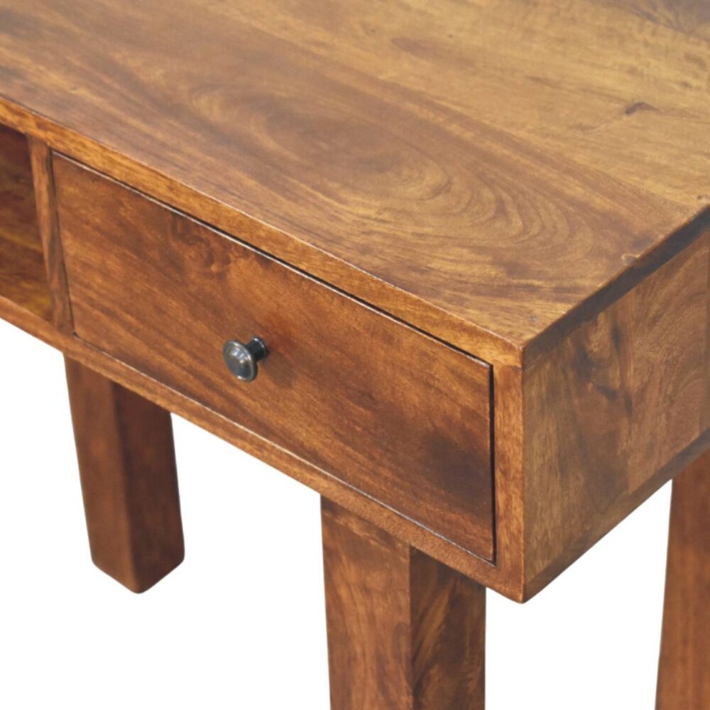 Tula 1 Drawer Chestnut Writing Desk - Image 5