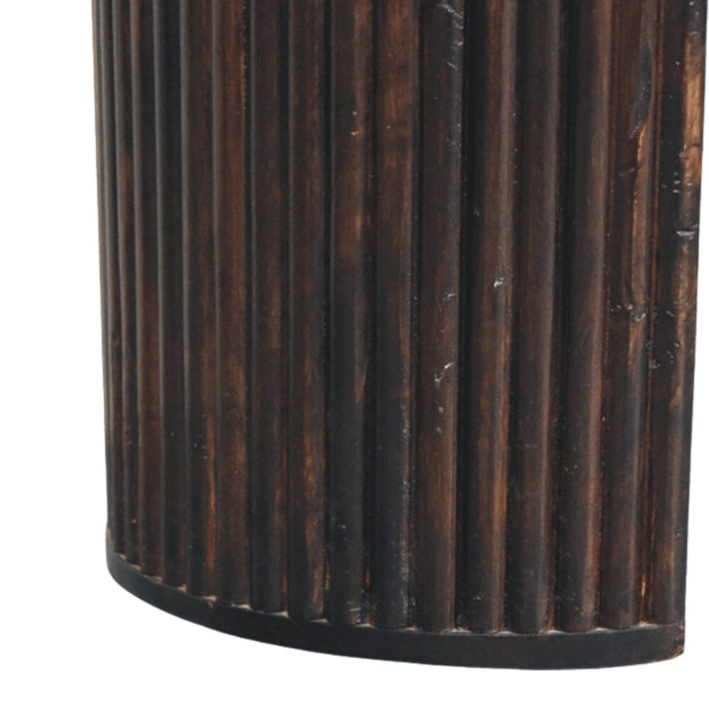 Velvet Mocha Fluted Bench - Image 8